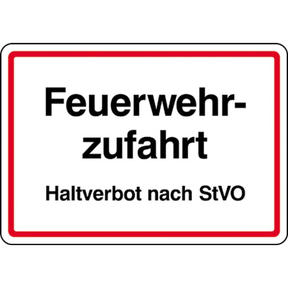 Modellbeispiel: Feuerwehrzufahrt freihalten, Haltverbot nach StVO (Art. 11.2753)
