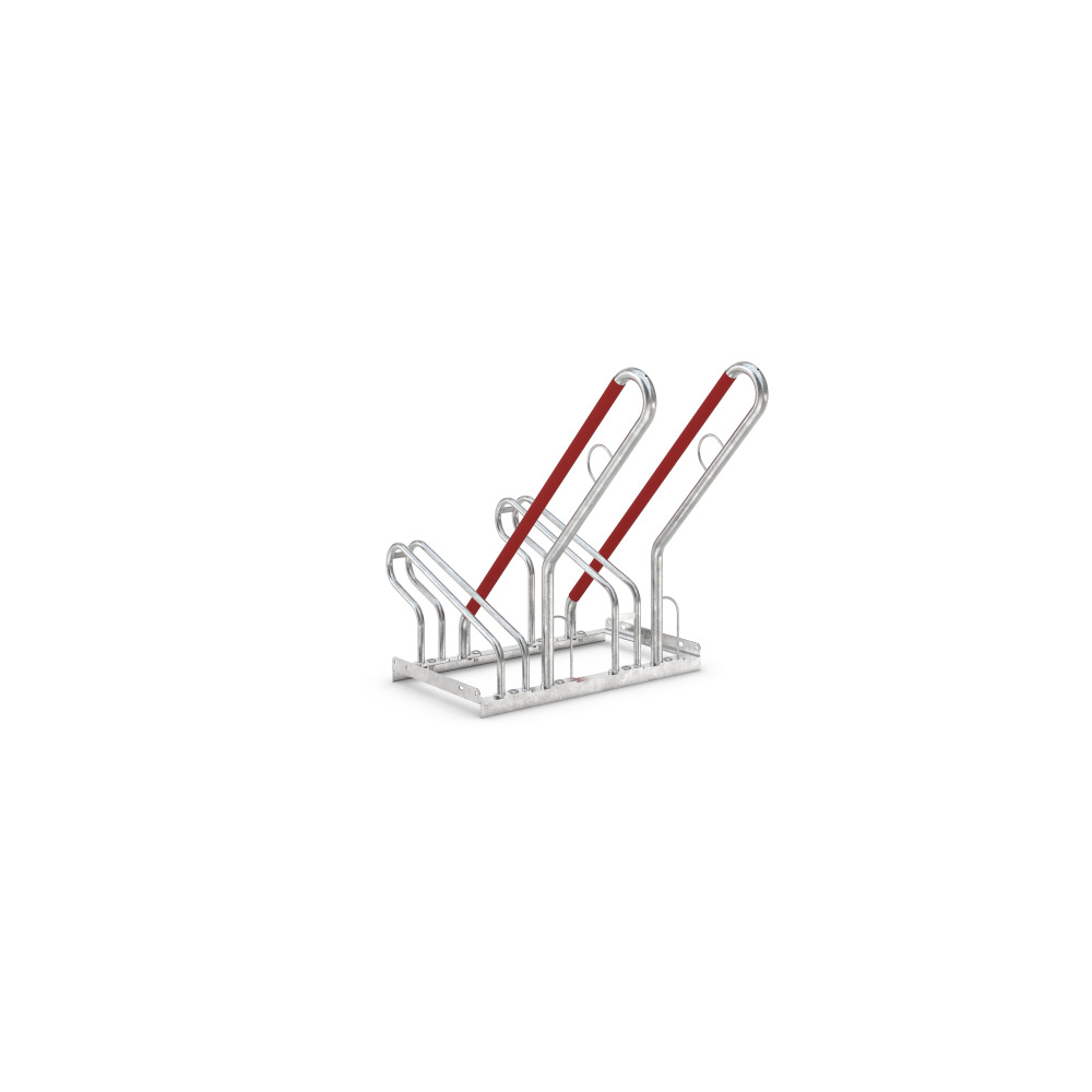 Modellbeispiel: Anlehnbügel Typ 2500 (2er) einseitige Radeinstellung 90° (Art. 2502)