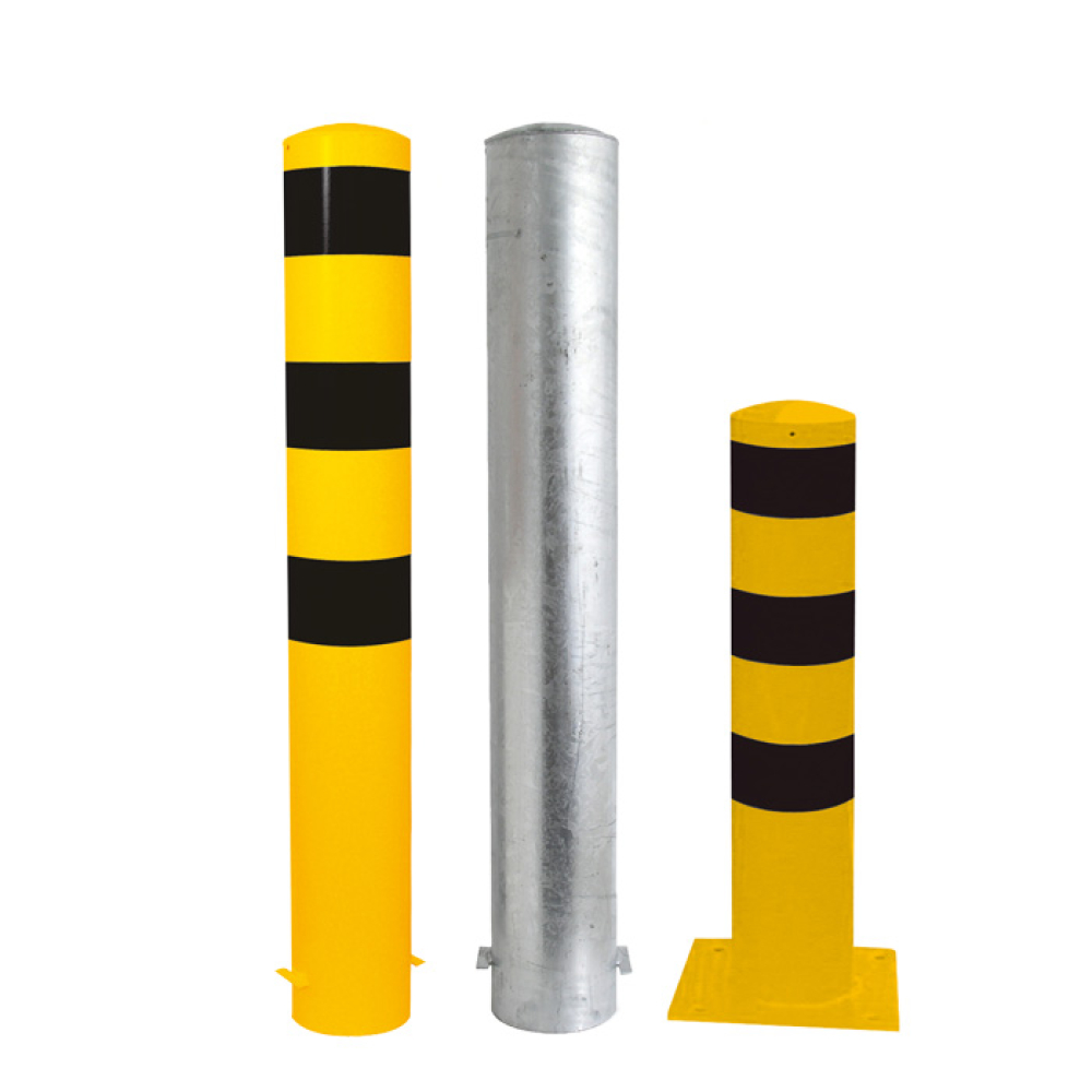 Modellbeispiele: Rammschutzpoller -Bollard- Ø 193 mm, feststehend (v.l. Art. 15746b-gs, 15746, 15749b-gs)