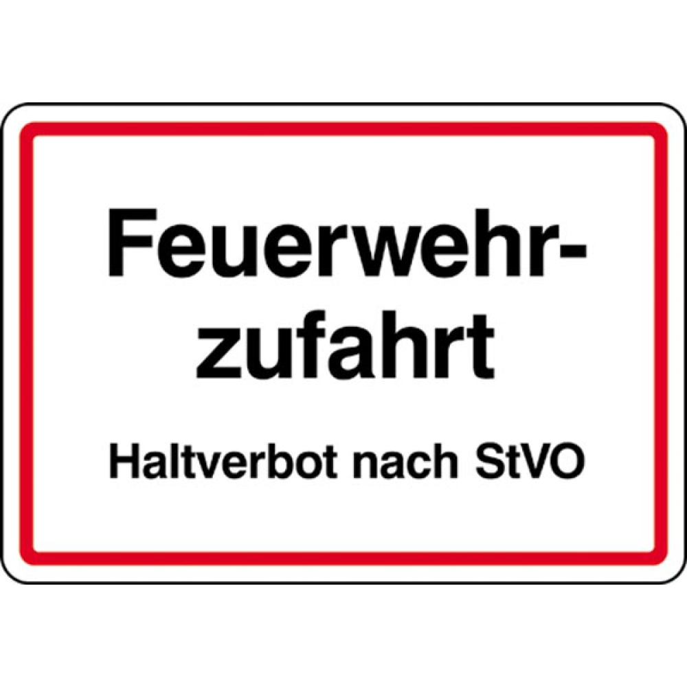 Feuerwehrzufahrt Haltverbot nach StVO