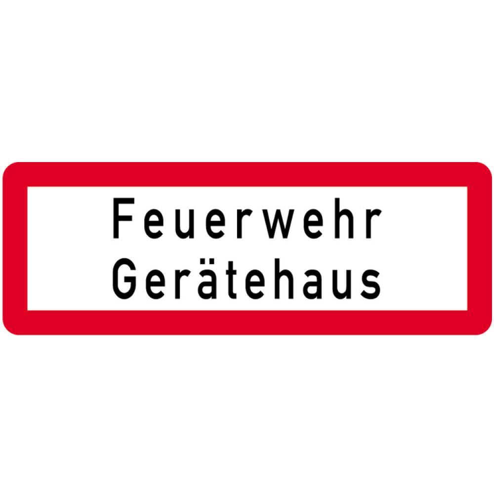 Modellbeispiel: Sonderschild, Feuerwehr Gerätehaus (Art. 14957)