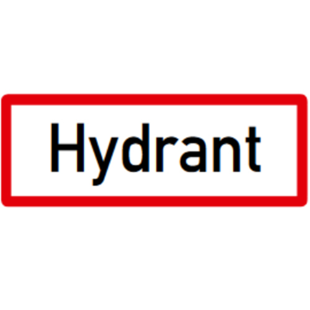 Hinweisschild, Hydrant