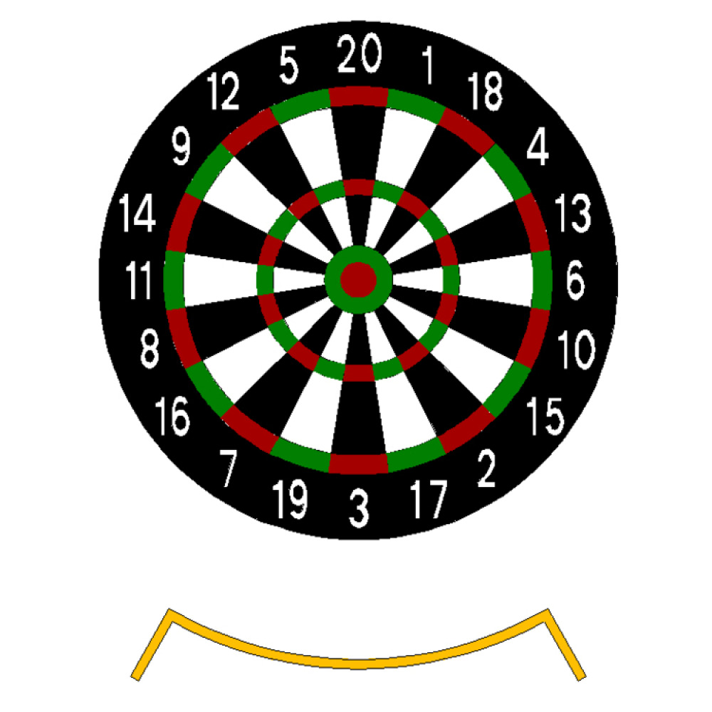 Modellbeispiel: Spielplatzmarkierung DecoMark® -Dartbrett- (Art. 12935)