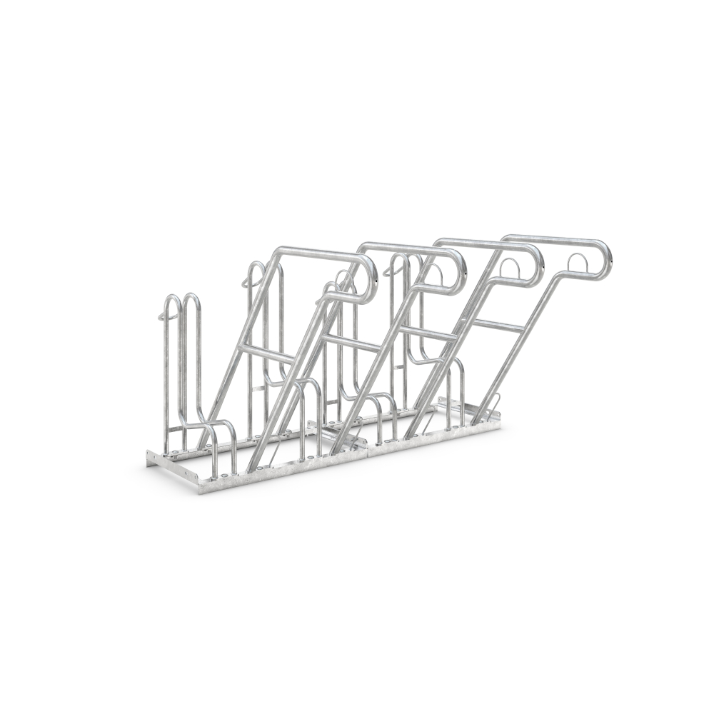 Modellbeispiel: Anlehnbügel Typ 4600 (4er) einseitige Radeinstellung 90° (Art. 4604)