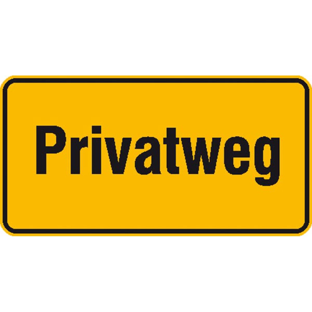 Modellbeispiel: Grundbesitzkennzeichnung Privatweg (Art. 11.5288)