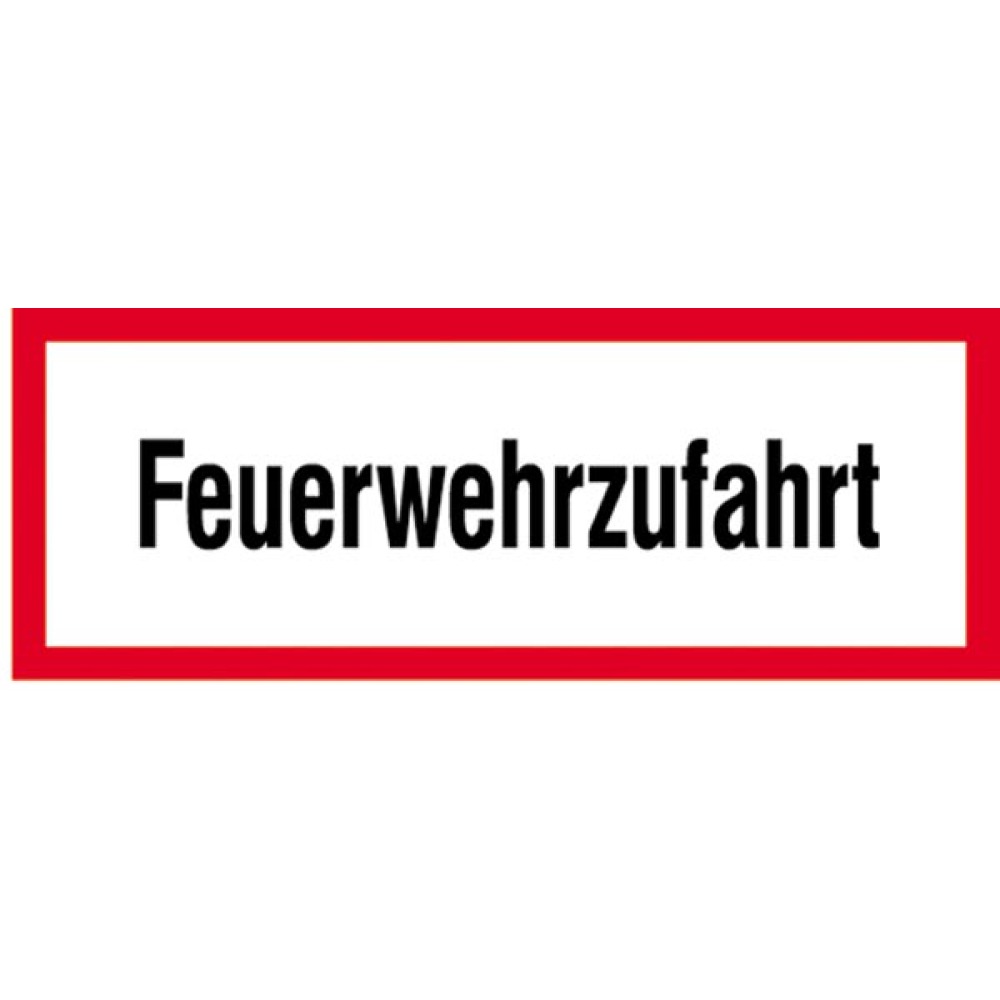 Modellbeispiel: Hinweisschild Feuerwehrzufahrt, DIN 4066 (Art. hwsb010072121)