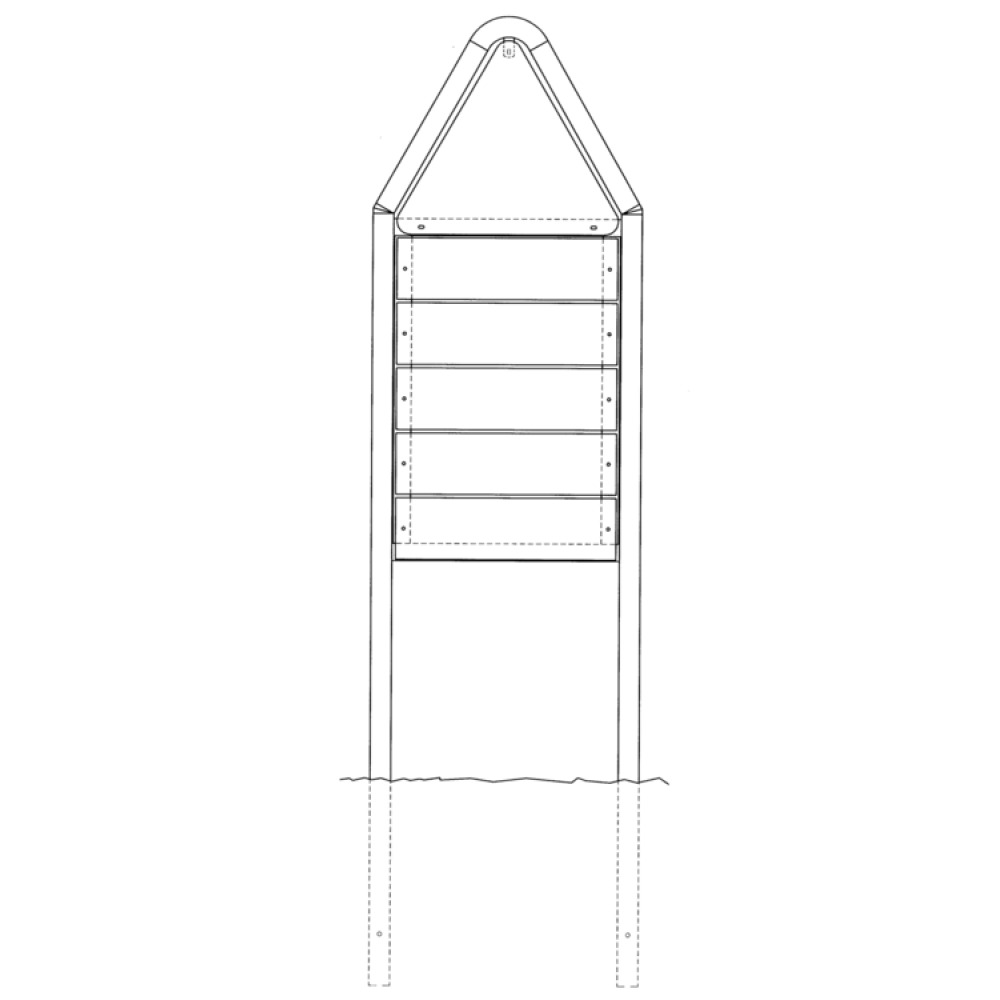 Technische Ansicht: Rohrrahmen für Tulpenschild (Art. 32288)