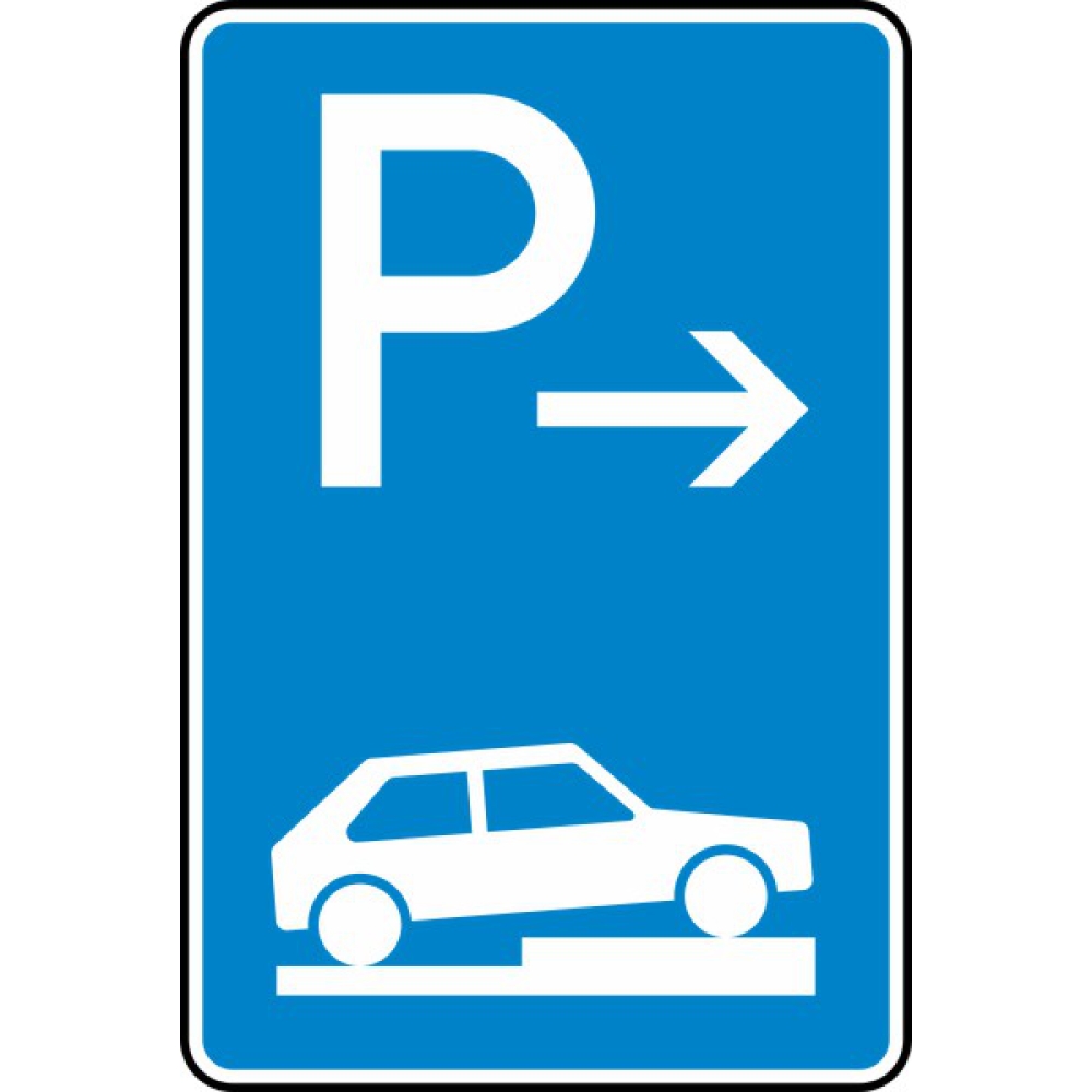 Modellbeispiel: VZ Nr. 315-77 (Parken auf Gehwegen, Ende)