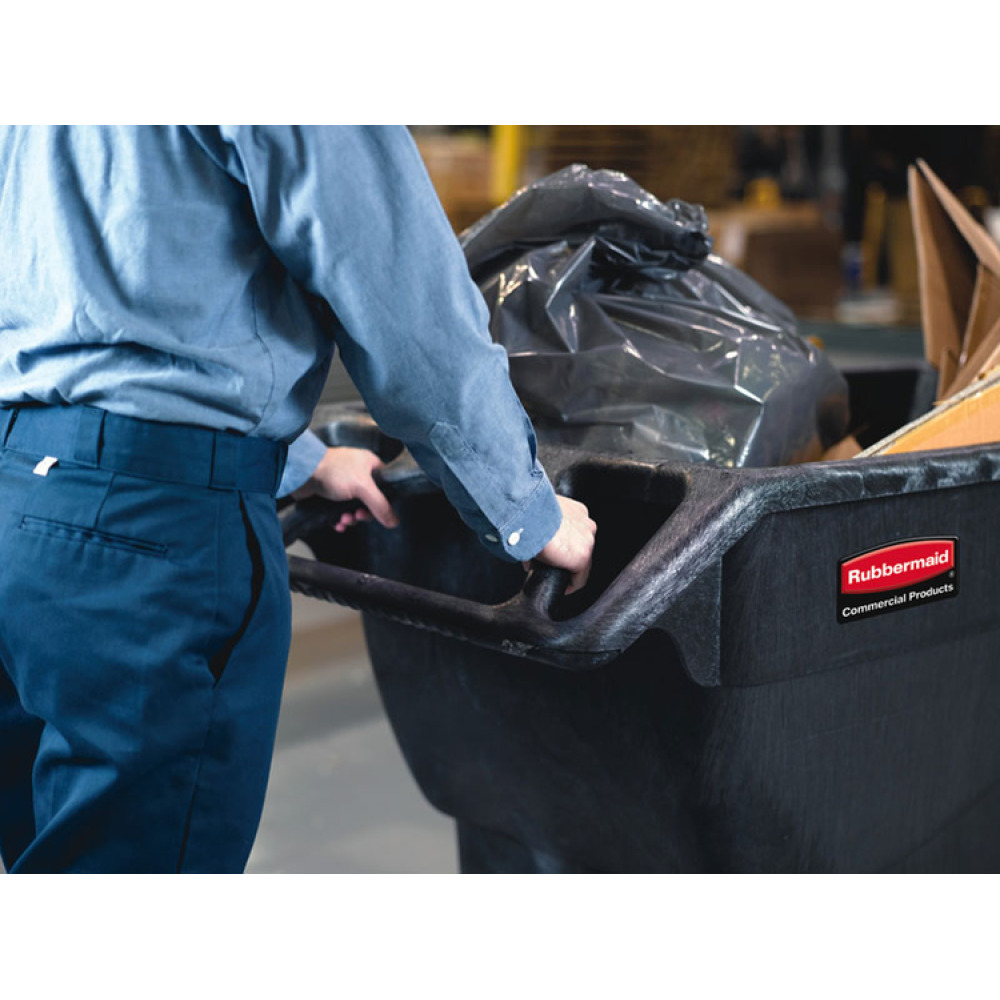 Anwendungsbeispiel: ergonomische Griffe des Abfallcontainers -Tilt Truck- Rubbermaid (Art. 22471)