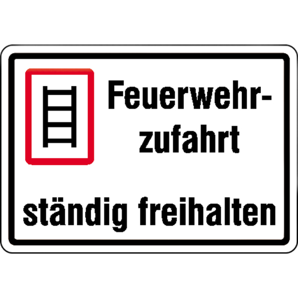 Modellbeispiel: Feuerwehrzufahrt ständig freihalten mit schwarzem Rand, Art. 52.2760