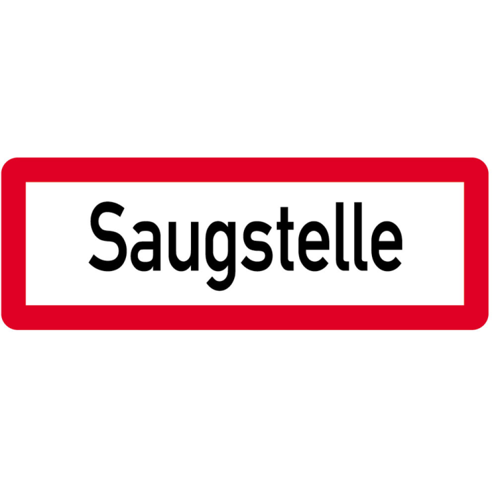 Sonderschild, Saugstelle, 597 x 210 mm