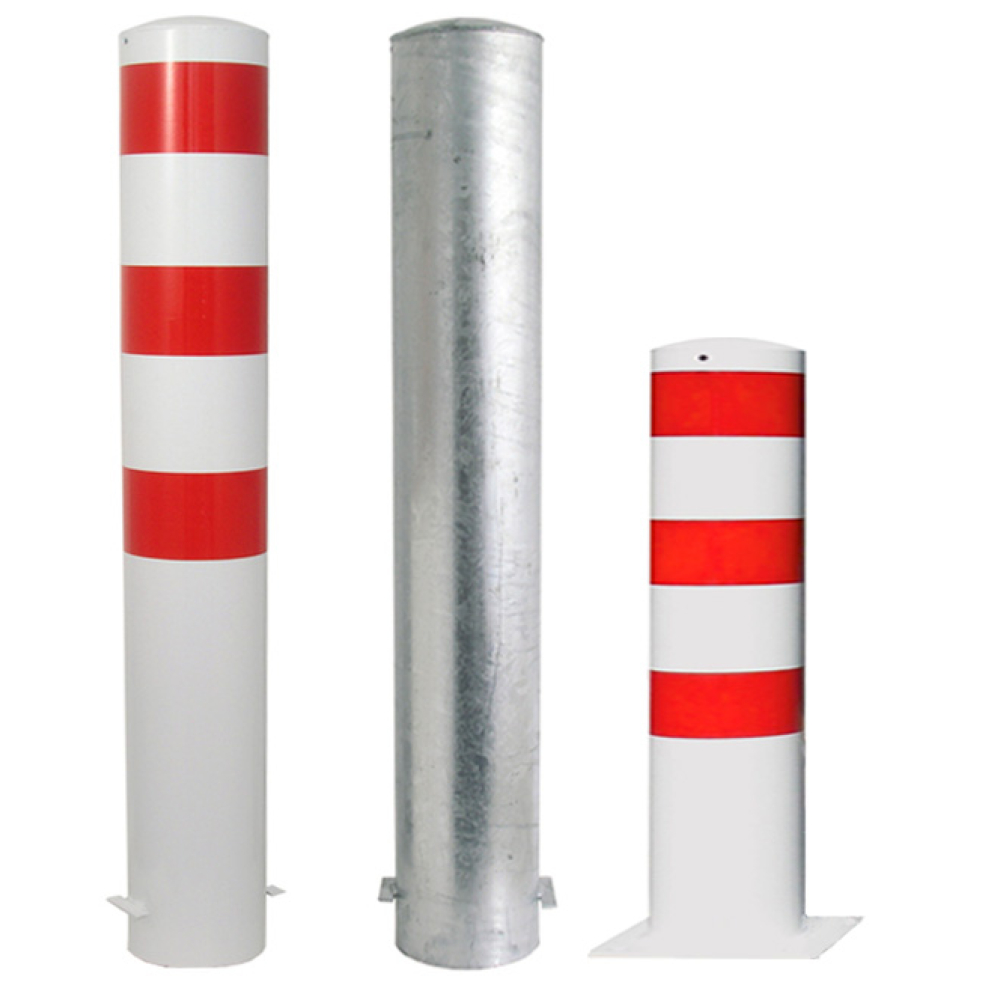 Modellbeispiele: Rammschutzpoller -Bollard- Ø 193 mm, feststehend (v.l. Art. 40190b, 40190, 40193b)