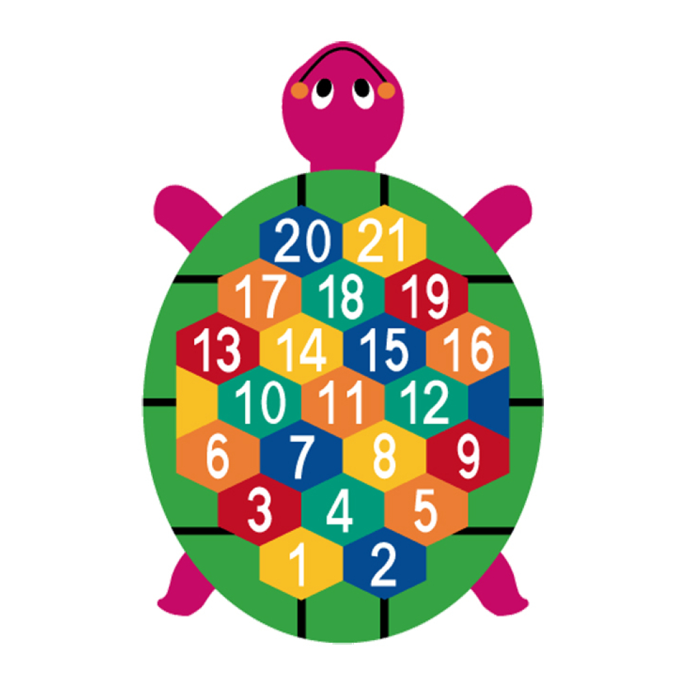 Modellbeispiel: Spielplatzmarkierung Hüpfspiel DecoMark® -Schildkröte- (Art. 28015)