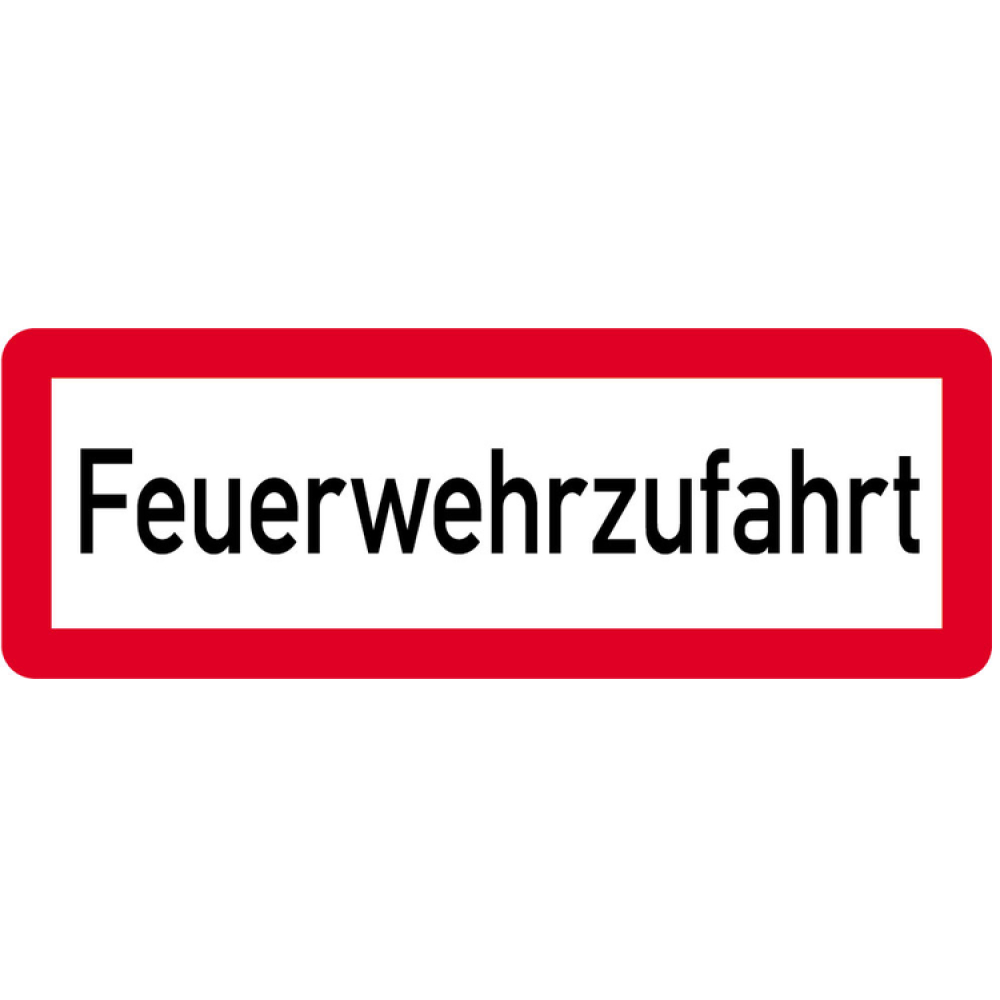 Modellbeispiel: Sonderschild, Feuerwehrzufahrt (Art. 14966)