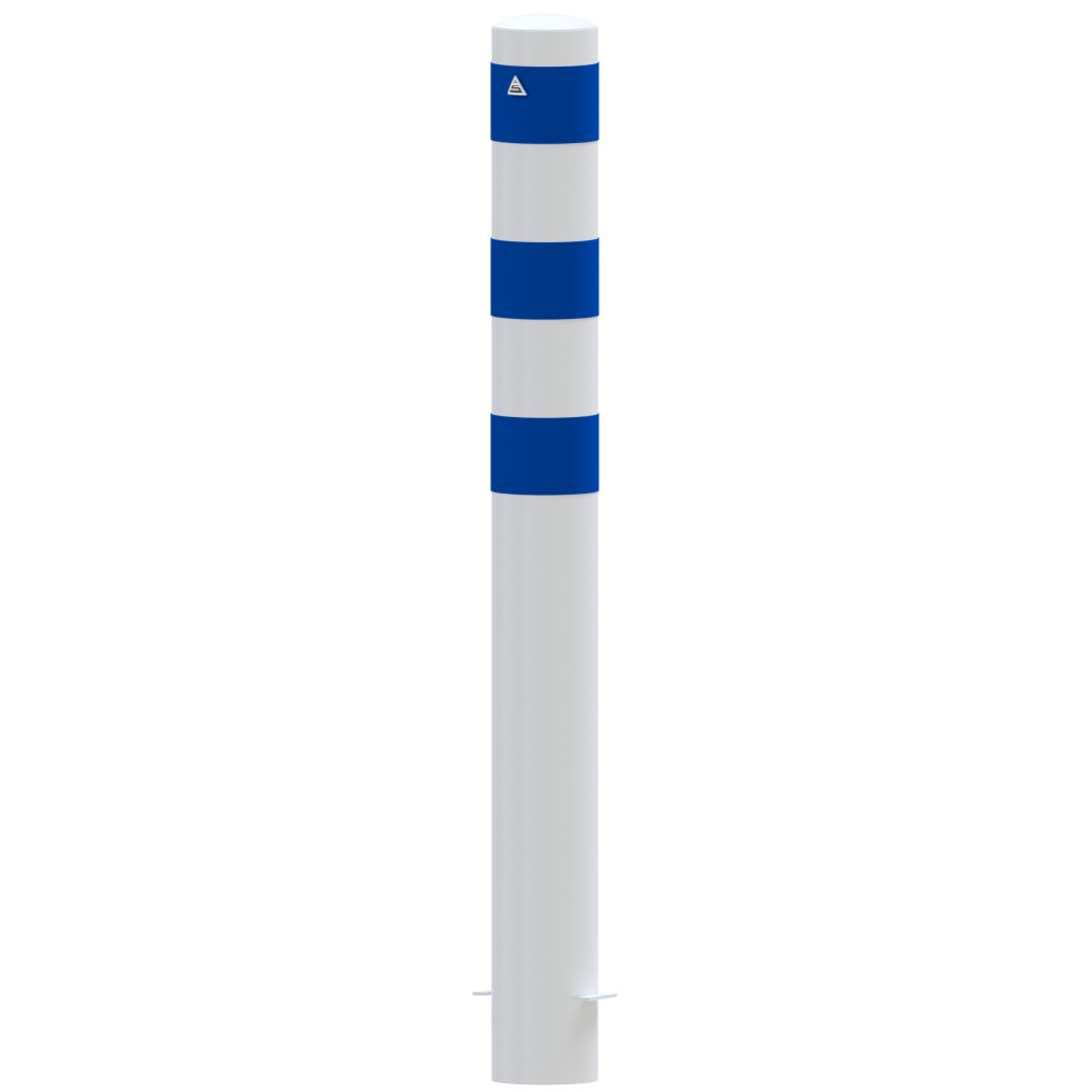 Rammschutzpoller als E-Ladesäulenschutz, Pfosten Ø 193 mm, blau, ohne Farbe