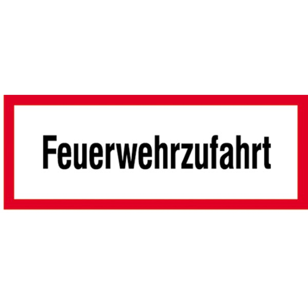 Modellbeispiel: Hinweisschild Feuerwehrzufahrt, DIN 4066 (Art. hwsb010072121)