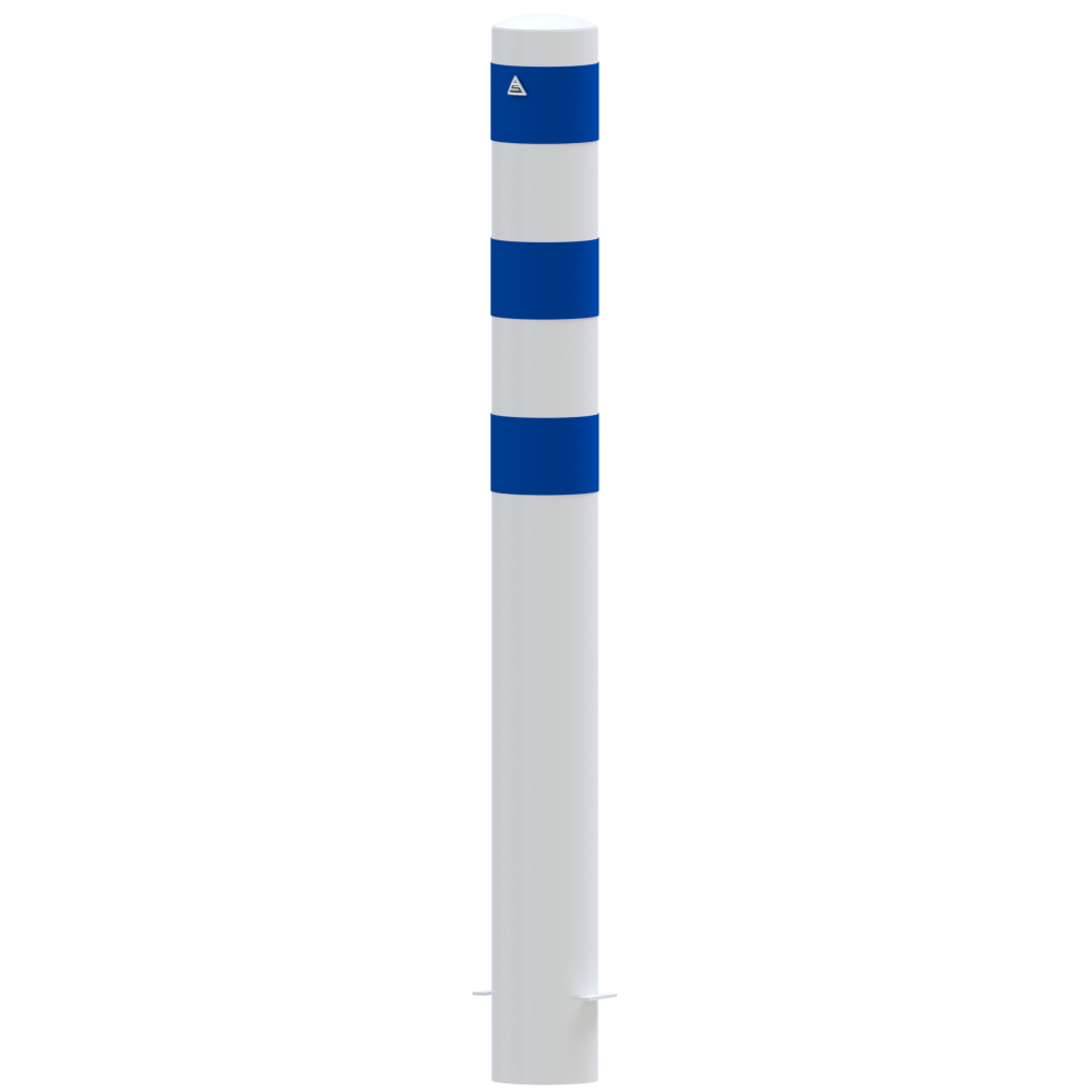 Rammschutzpoller als E-Ladesäulenschutz, Pfosten Ø 193 mm, blau, ohne Farbe