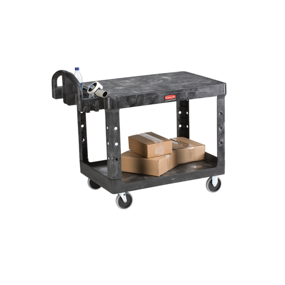 Anwendungsbeispiel: zweistöckiger, beladener Transportwagen mit Werkzeugbox, Rubbermaid (Art. 31852)