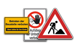 Baustellenschilder