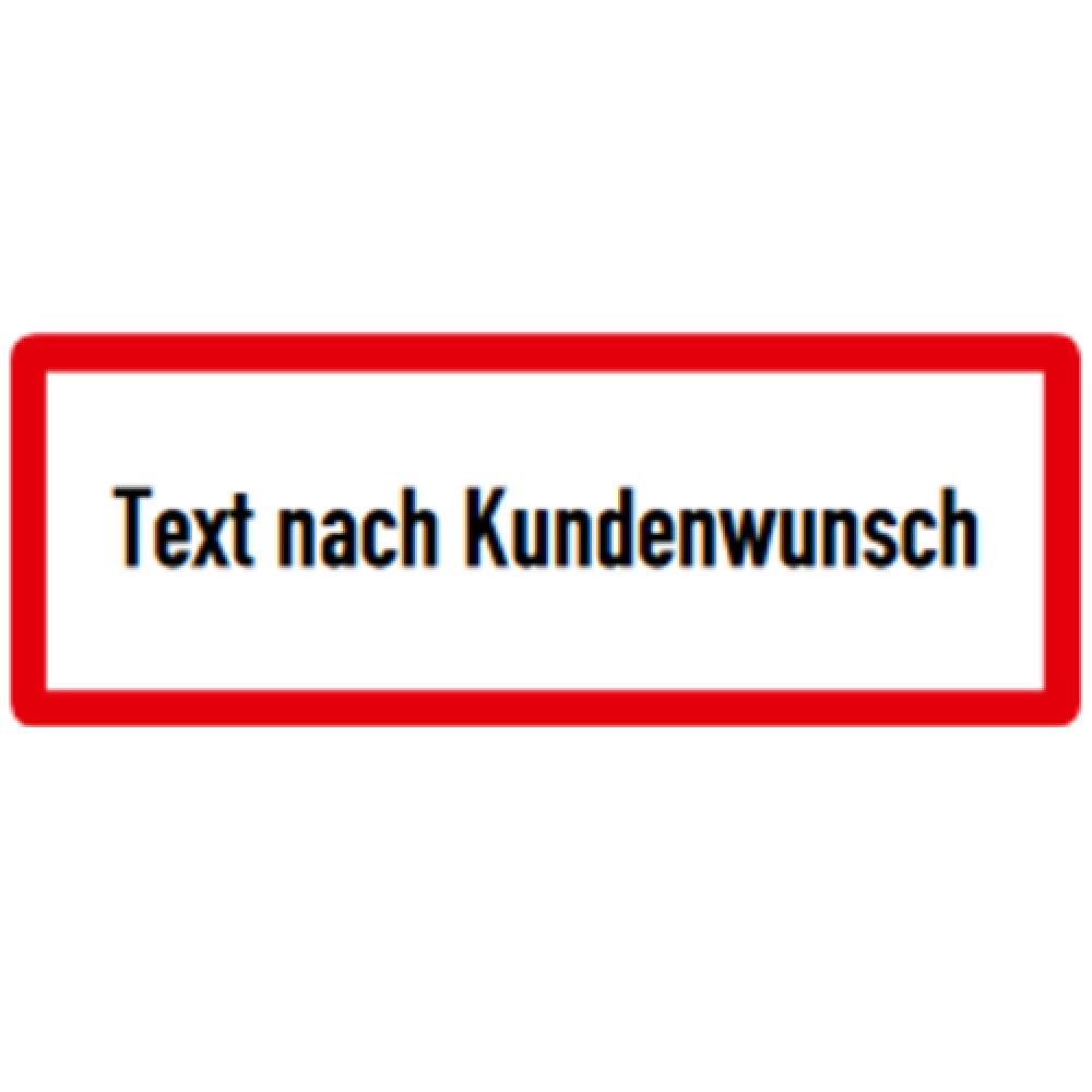 Modellbeispiel: Sonderschild, Text nach Kundenwunsch, aus Aluminium, DIN 4066 (Art. hwsb220072121)