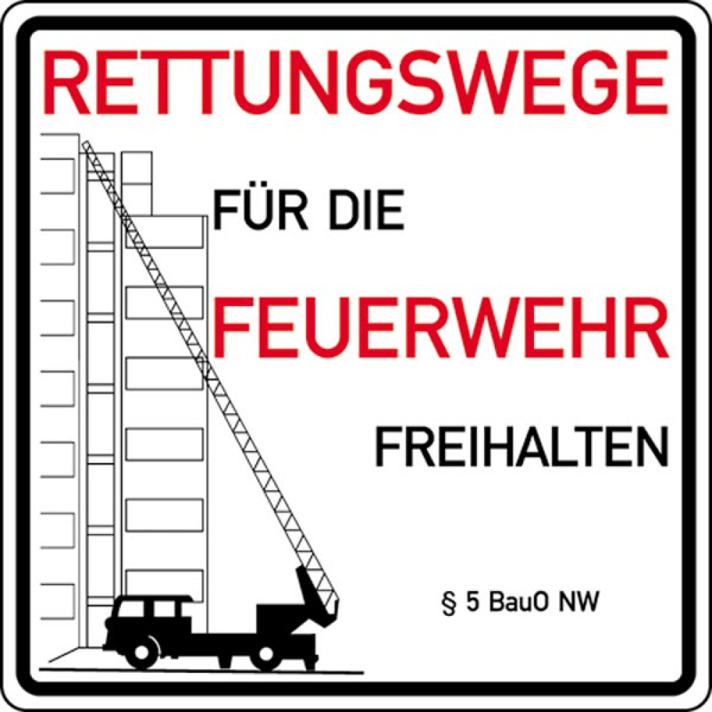 Modellbeispiel: Rettungswege für die Feuerwehr freihalten 