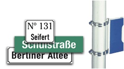 Hausnummern & Strassennamenschilder