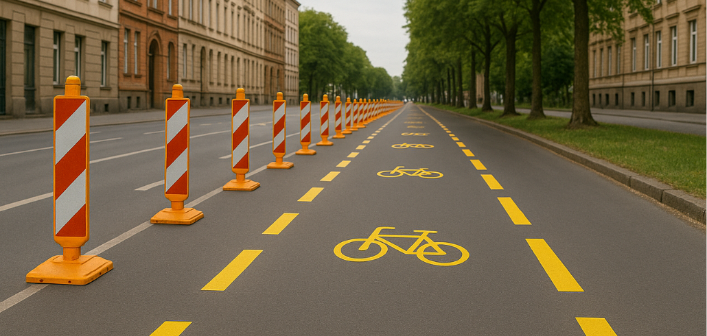 Pop-up-Radwege – Flexible Lösungen für sicheren Radverkehr