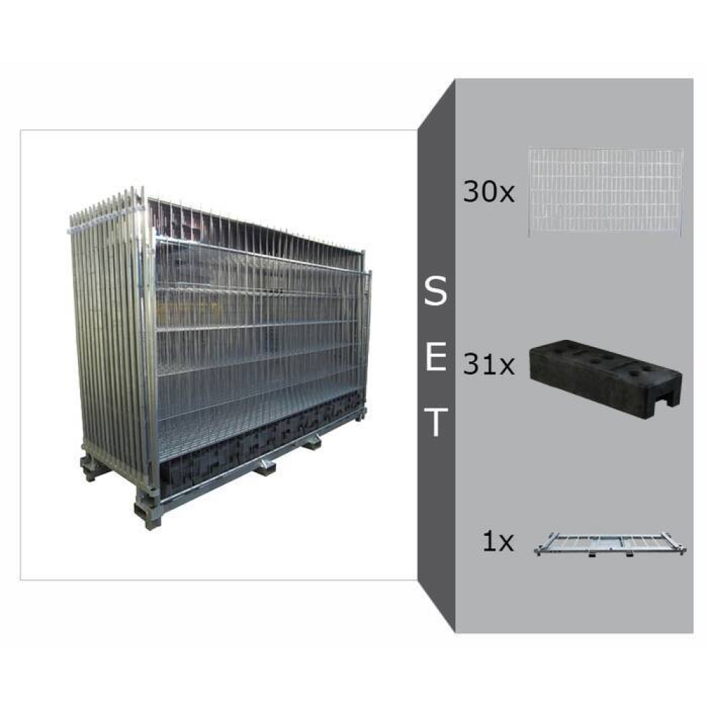 Modellbeispiel: Bauzaun -Profi- Komplett-Set (Art. 28146)