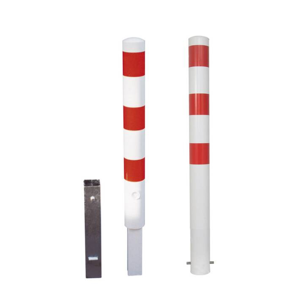 Modellbeispiele: Absperrpfosten -Bollard- Ø 102 mm (links: herausnehmbar Art. 491fb, rechts: feststehend Art. 491b)