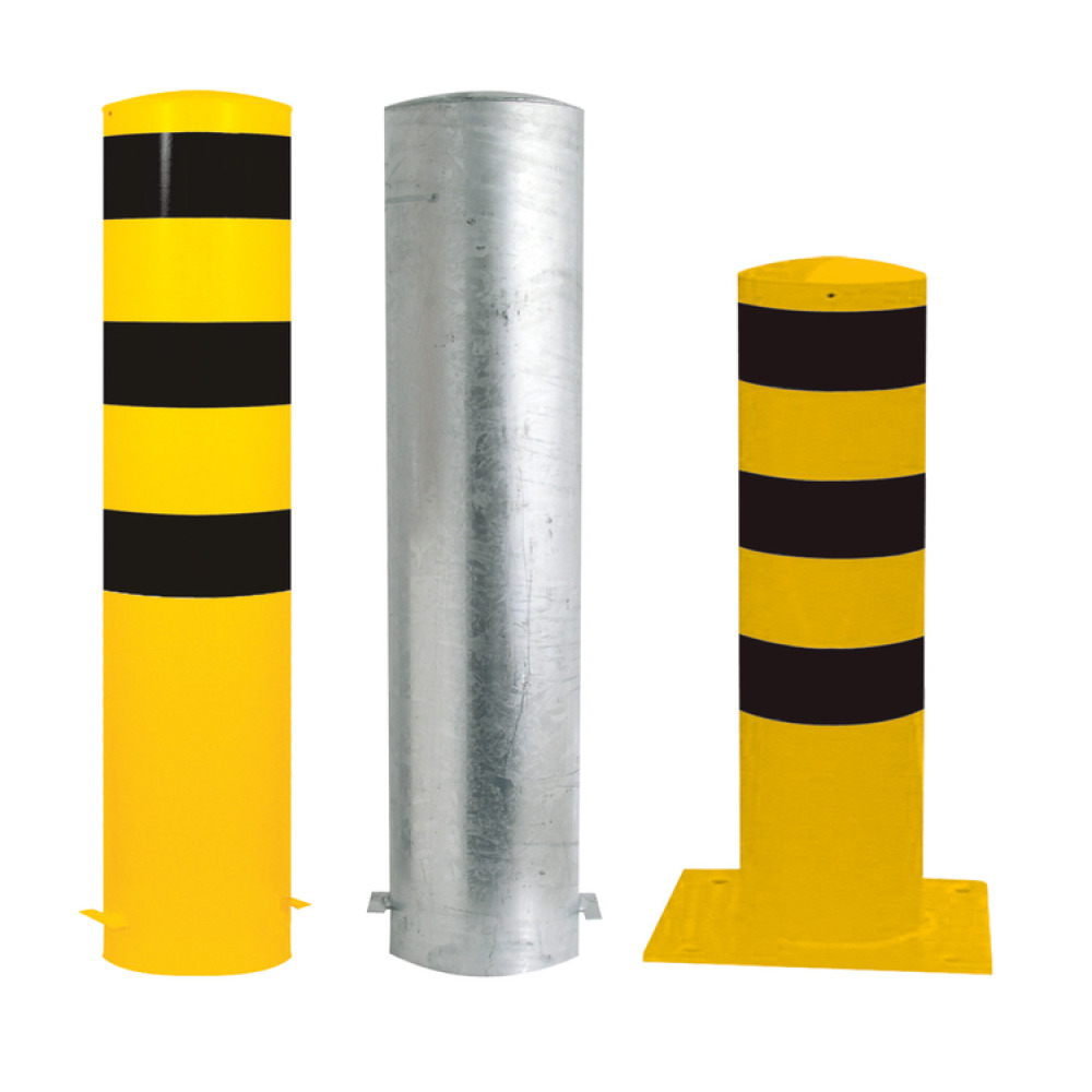 Modellbeispiele: Rammschutzpoller -Bollard- Ø 273 mm, feststehend (v.l. Art. 14694bg, 14694, 14696bg)