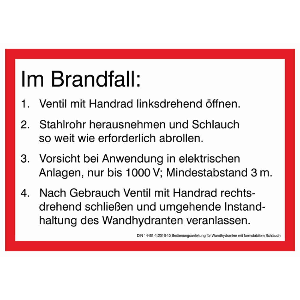 Modellbeispiel: Bedienungsanleitung für Wandhydranten mit formstabilem Schlauch (Art. 21.2600)
