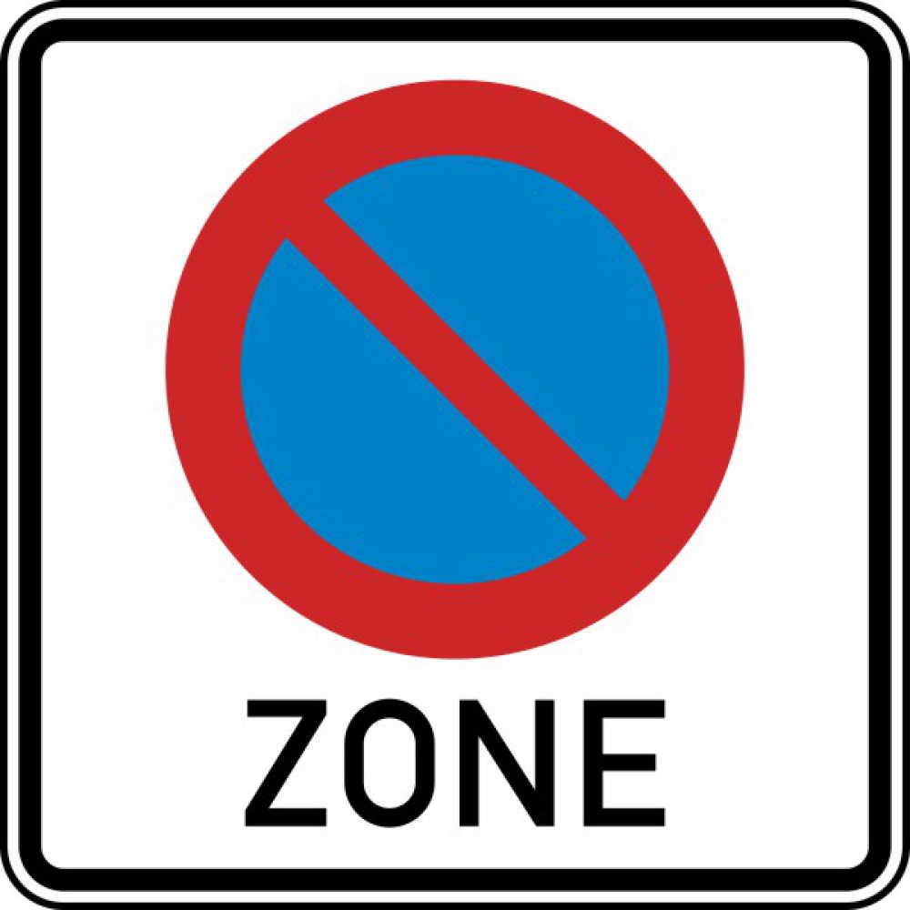 Modellbeispiel: VZ Nr. 290.1 (Beginn eines eingeschränkten Haltverbots für eine Zone)