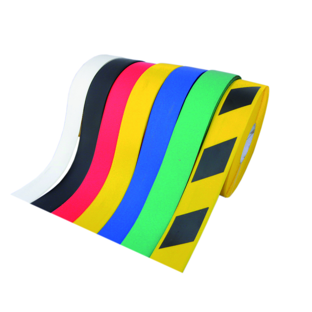 Modellbeispiele: Bodenmarkierungsband -WT-500- aus PVC (v.l. Art. 22904, 22901,  22903, 22905, 22902, 22907)