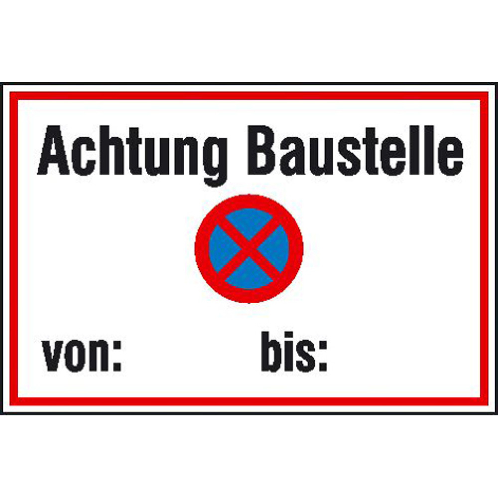 Modellbeispiel: Baustellenkennzeichnung Achtung Baustelle zur Selbstbeschriftung (Art. 11.5636)