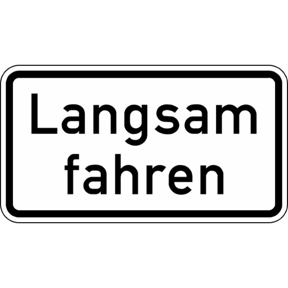 Modellbeispiel: VZ Nr. 2102 (Langsam fahren)