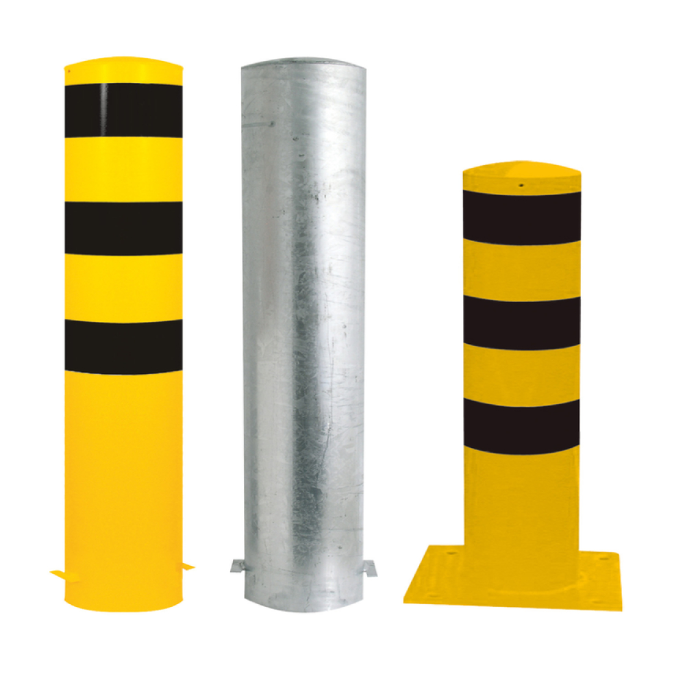 Modellbeispiele: Rammschutzpoller -Bollard- Ø 273 mm, feststehend (v.l. Art. 14694bg, 14694, 14696bg)
