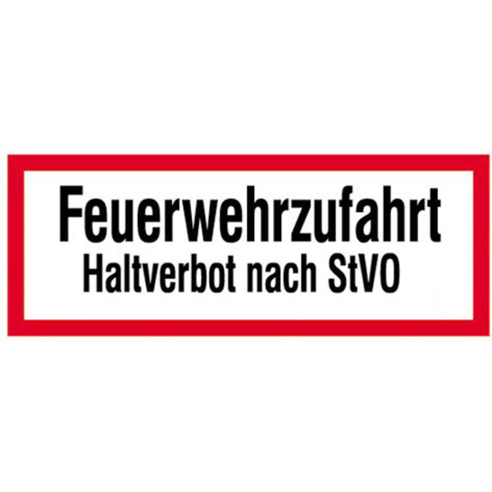 Modellbeispiel: Hinweisschild Feuerwehrzufahrt Haltverbot nach StVO (Art. 11.2651)