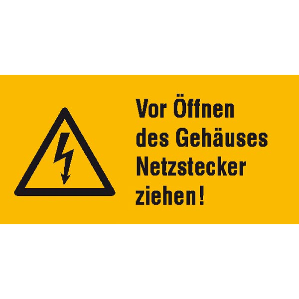 Modellbeispiel: Elektrokennzeichnung Warnkombischild, Vor Öffnen des ... (Art. 21.1479)