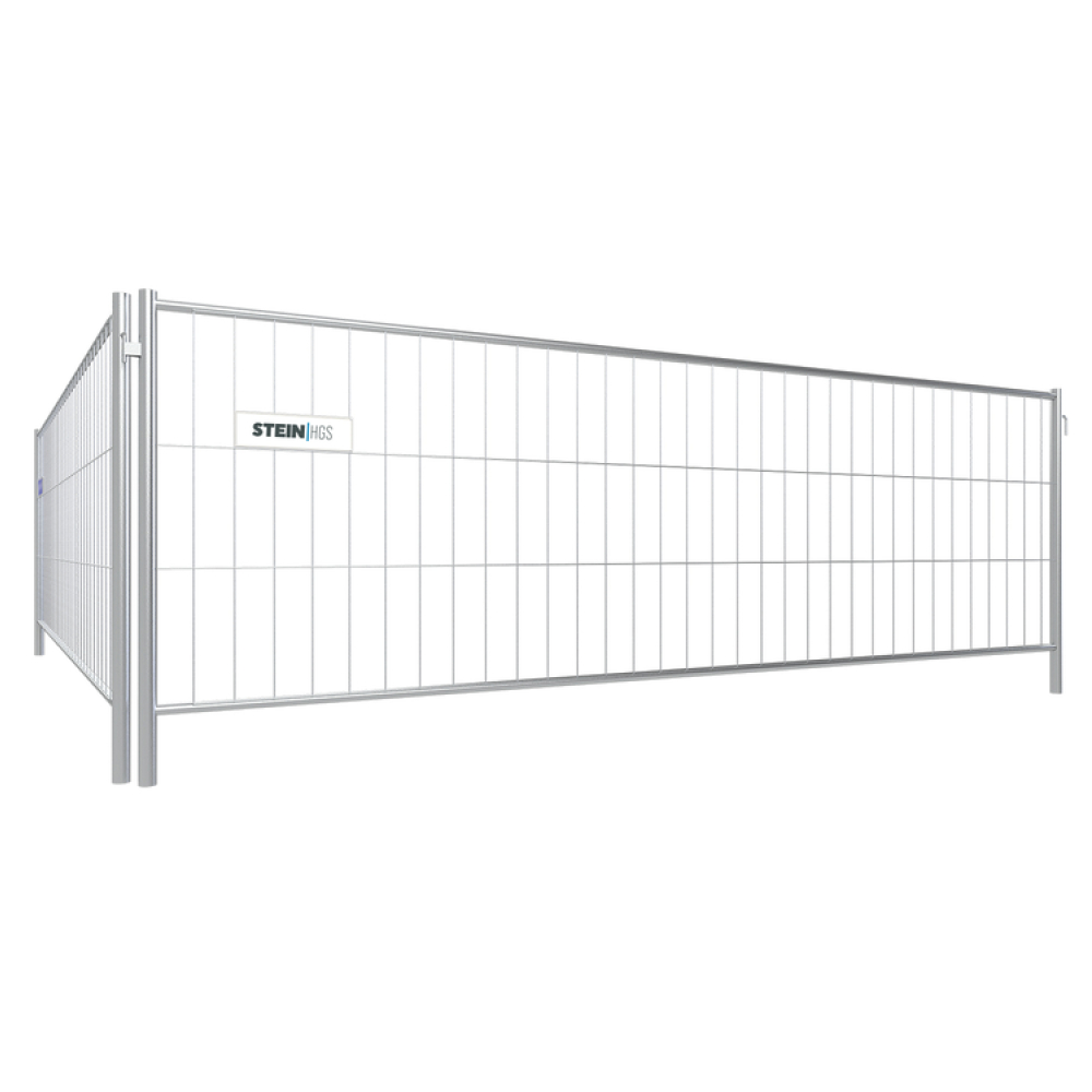 Anwendungsbeispiel: 2x Mobilzaun -Profi Niedrig- (Art. 3b1236h)