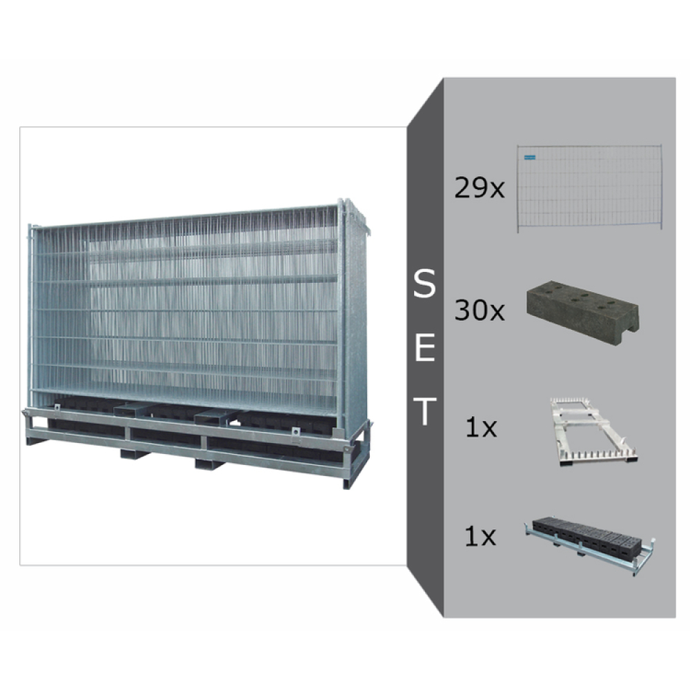 Modellbeispiel: Bauzaun -Basic- Komplett-Set (Art. 37457)