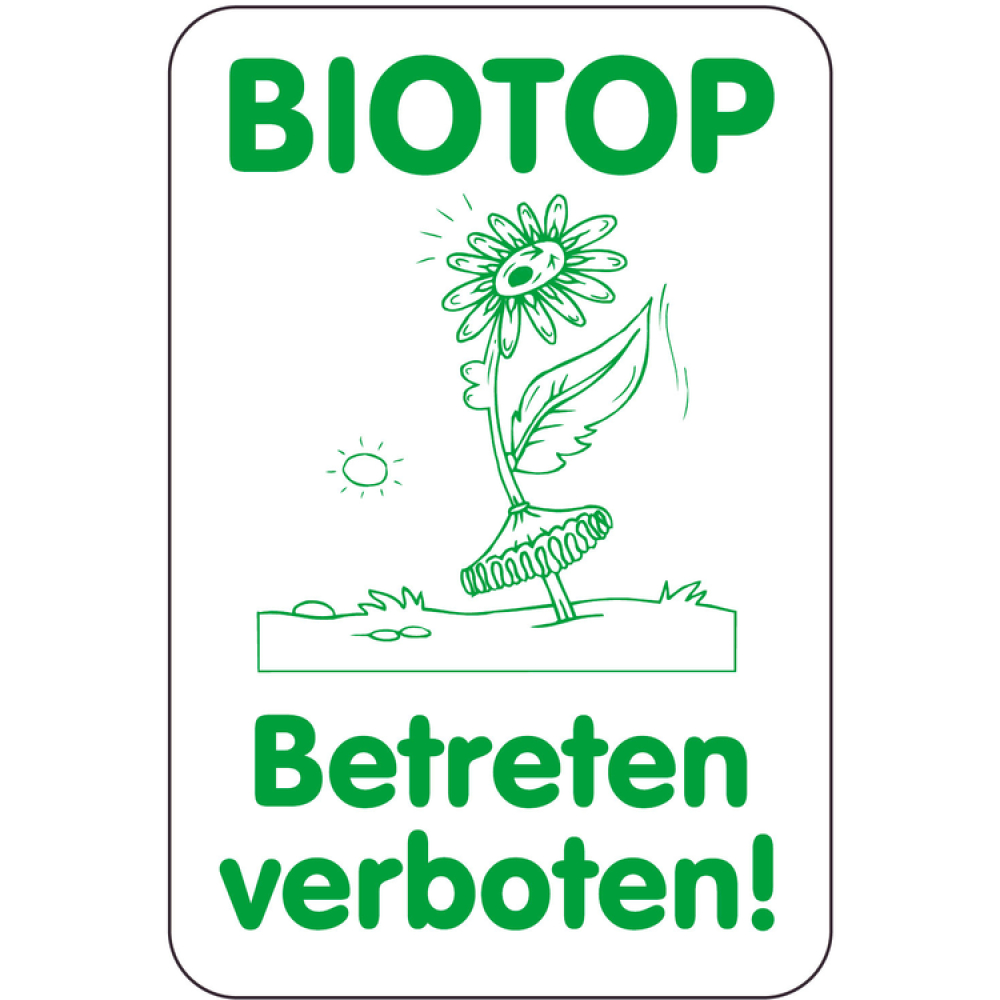 Modellbeispiel: Sonderschild, BIOTOP, Betreten verboten! (Art. 14996)