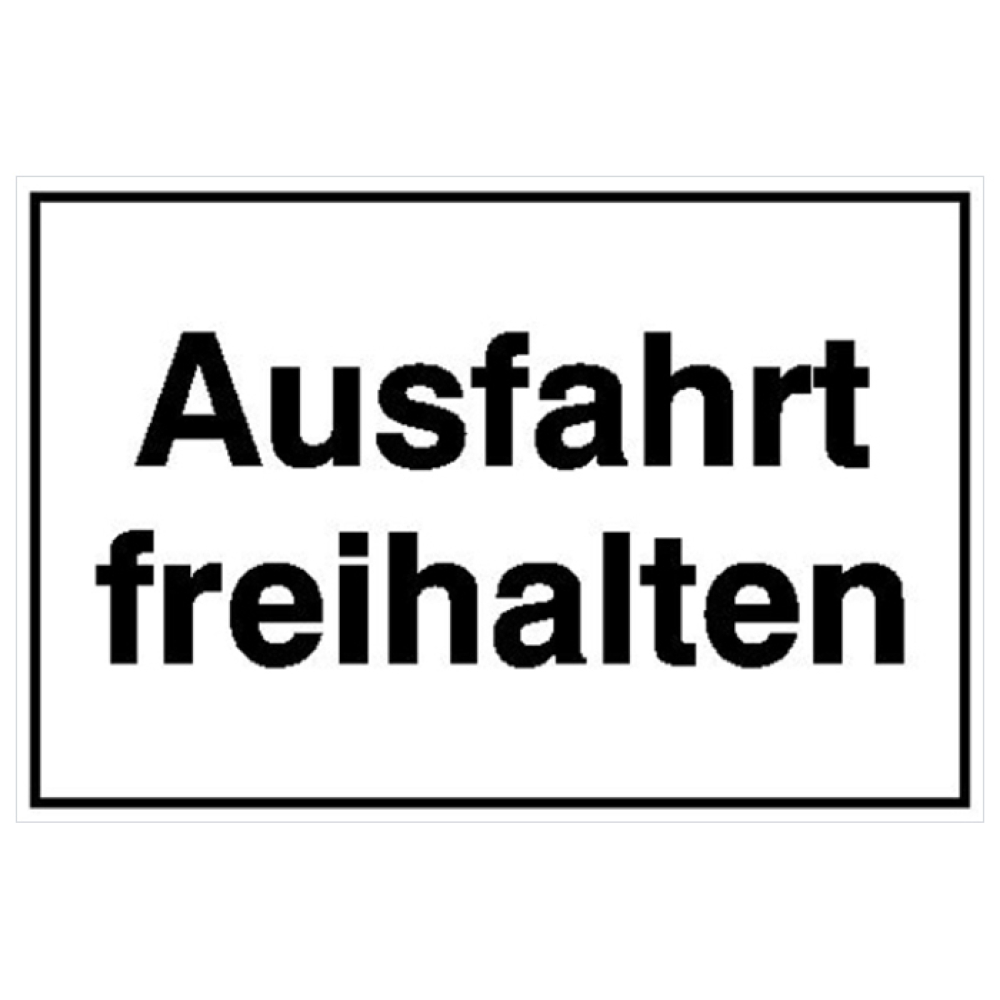 Modellbeispiel: Hinweisschild für Ausfahrten, Ausfahrt freihalten (Art. 11.5238)