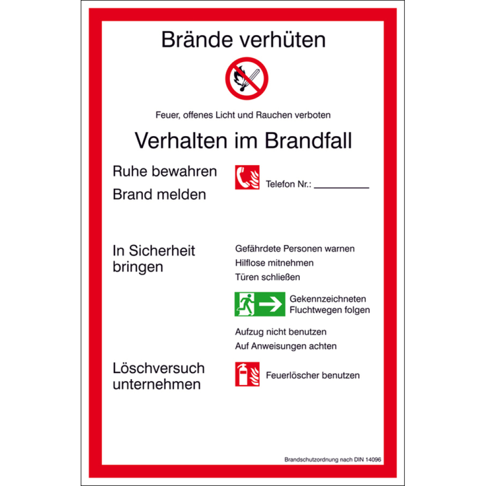 Modellbeispiel: Aushang Brandschutzordnung BRD und LK München nach DIN EN ISO 7010 (Art. 43.a5960)