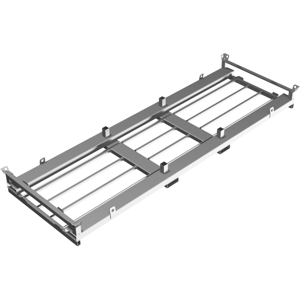 Modellbeispiel: Lager- und Transportpalette für Fußplatten (Art. 3b215)